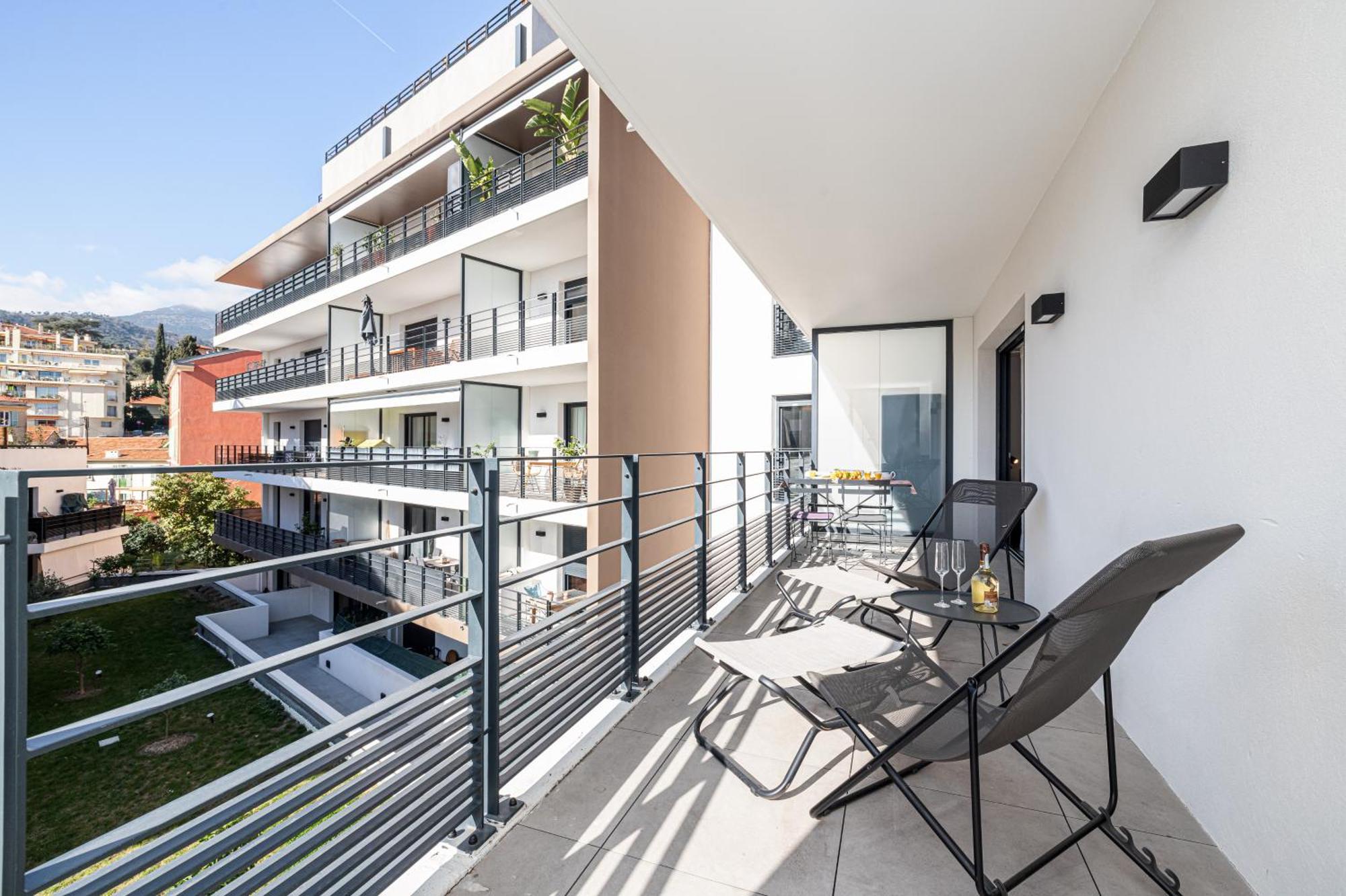 Queen Riviera : Climatisation, Parking, Terrasse Apartment Menton